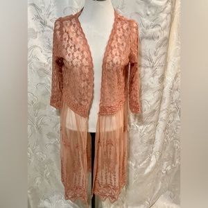 Xhilaration Pink Open Front Top